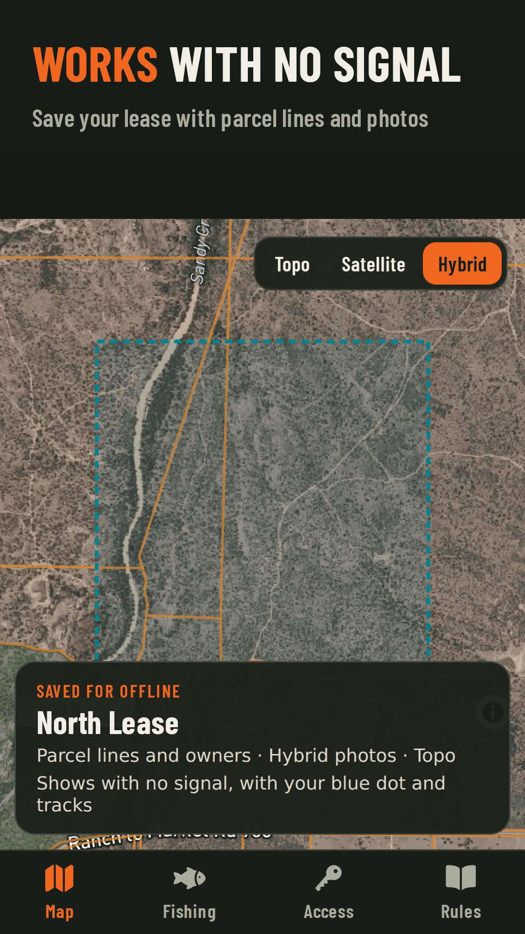 An offline area that works with no signal